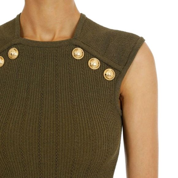 Authentic Balmain Button Detail Top - Picture 3 of 6
